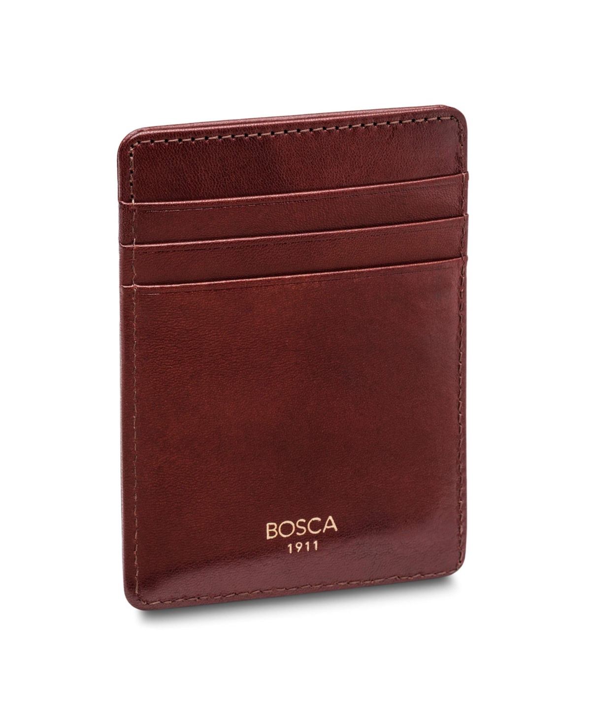 Old Leather Deluxe Front Pocket Wallet - Dark brown