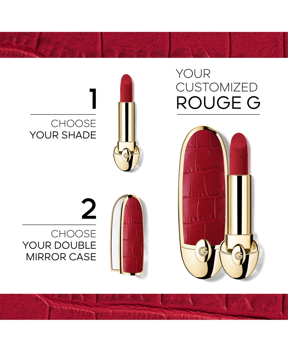 Guerlain Lecaille Rouge G Les Studs Metal Lipstick Case In L'ãcaille