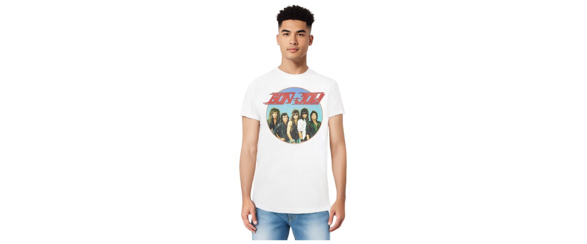 Mens Bon Sphere Short Sleeve Adult Tee / T-Shirt - White