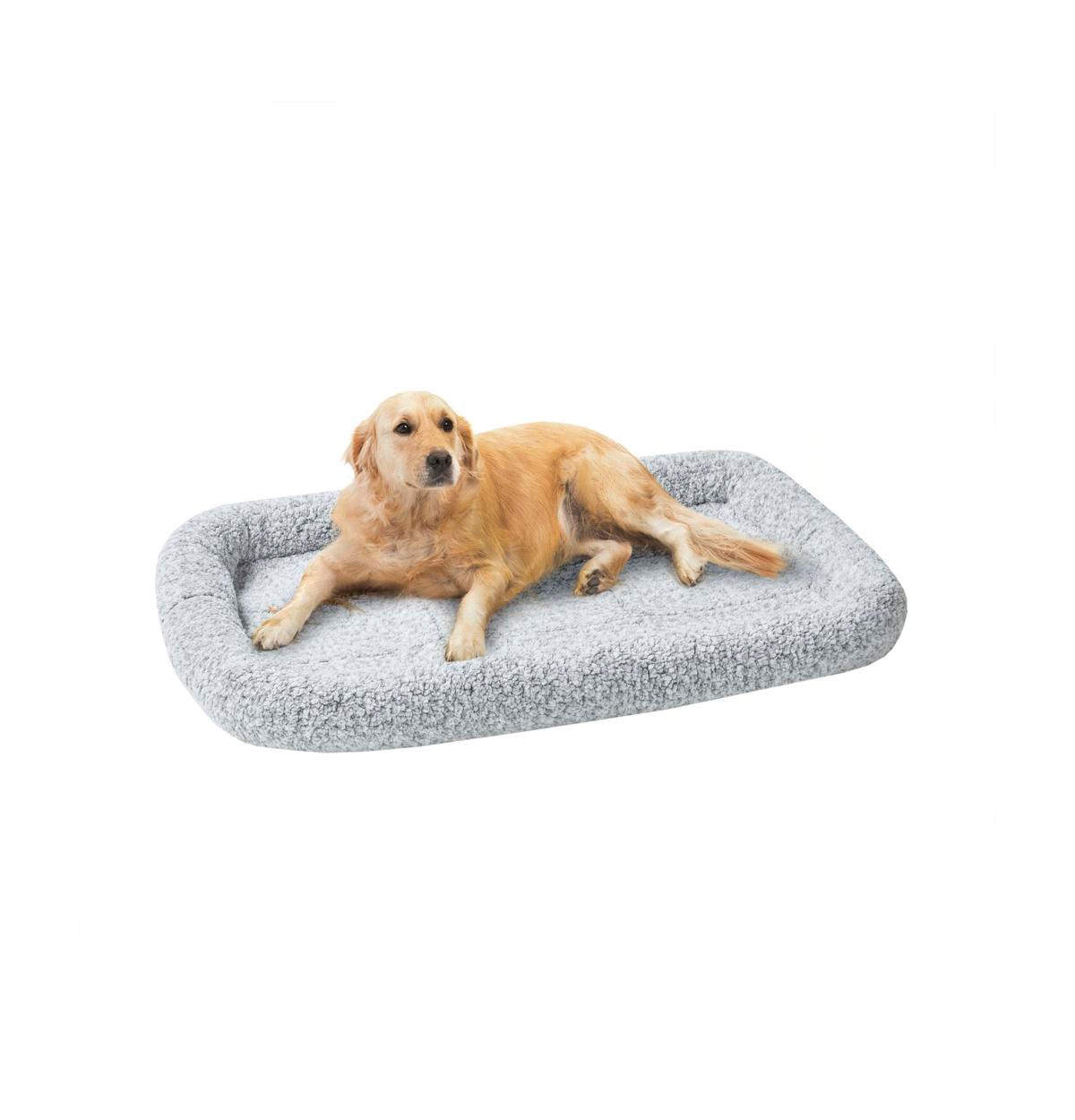Pet Oxford Bumper Crate Mat - Grey