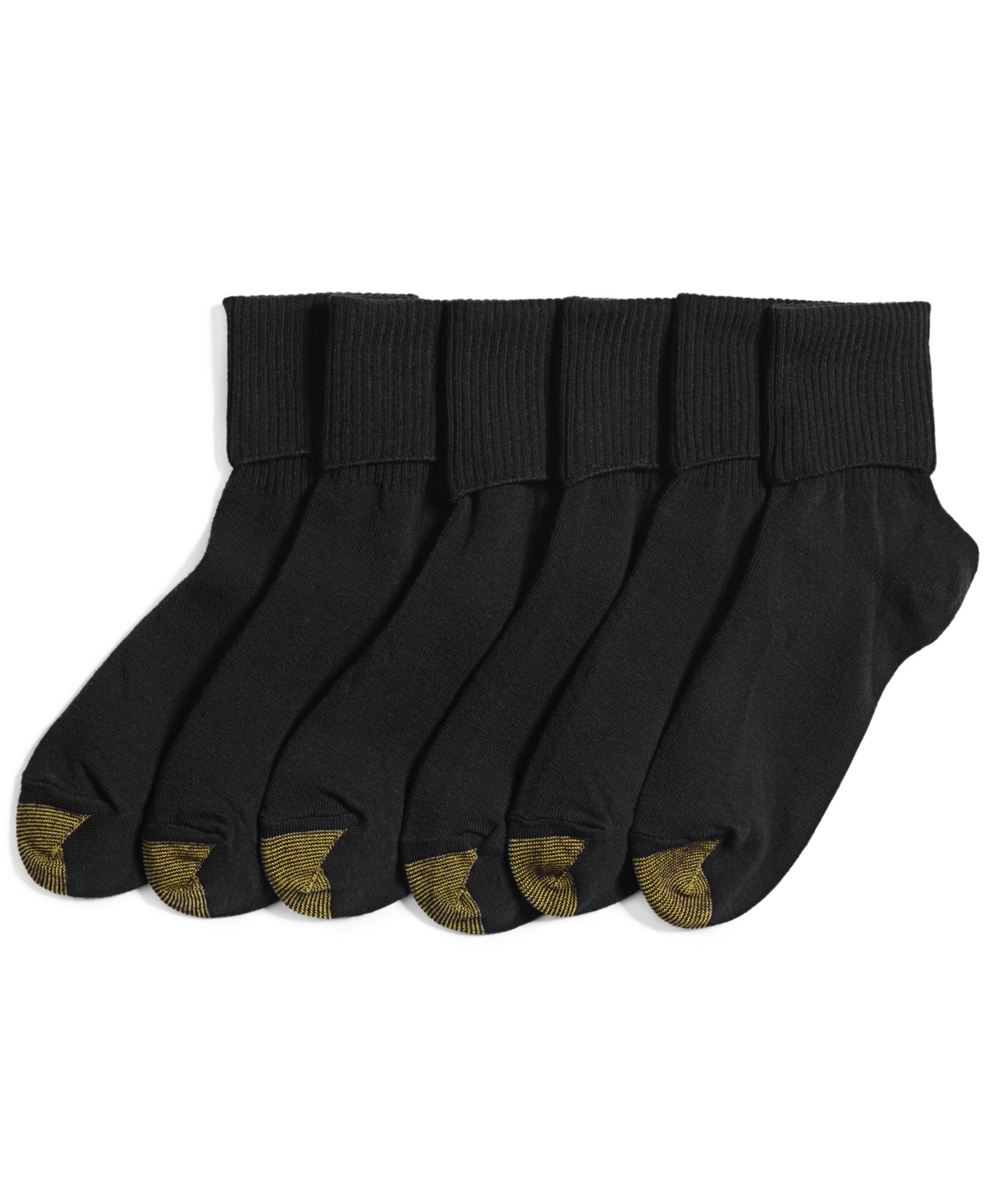 Women's 6-Pack Casual Turn Cuff Socks - Khaki