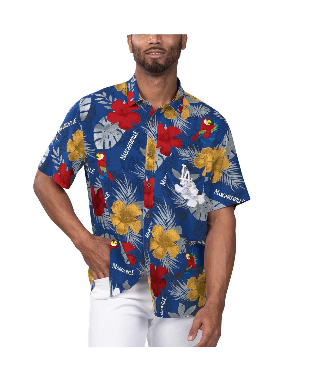 Men's Royal Los Angeles Dodgers Island Life Floral Party Button-Up Shirt - Royal