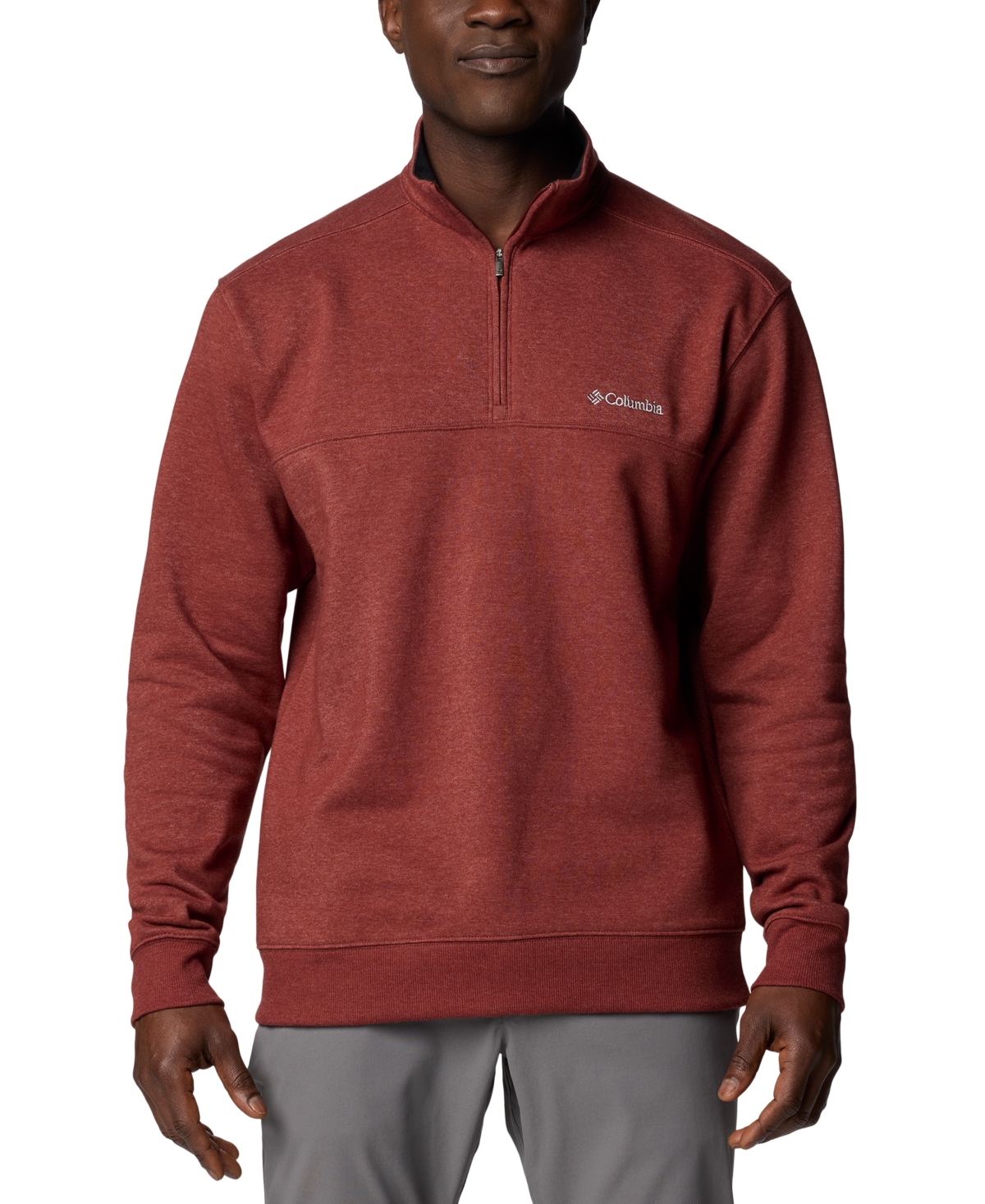 Men's Hart Mountain Ii Quarter-Zip Fleece Sweatshirt - Spice Heather