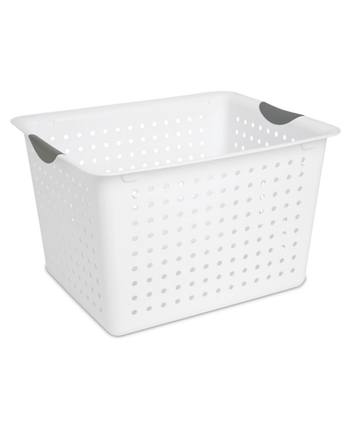 Deep Ultra Plastic Storage Bin Organizer Basket with Handles (18 Pack)