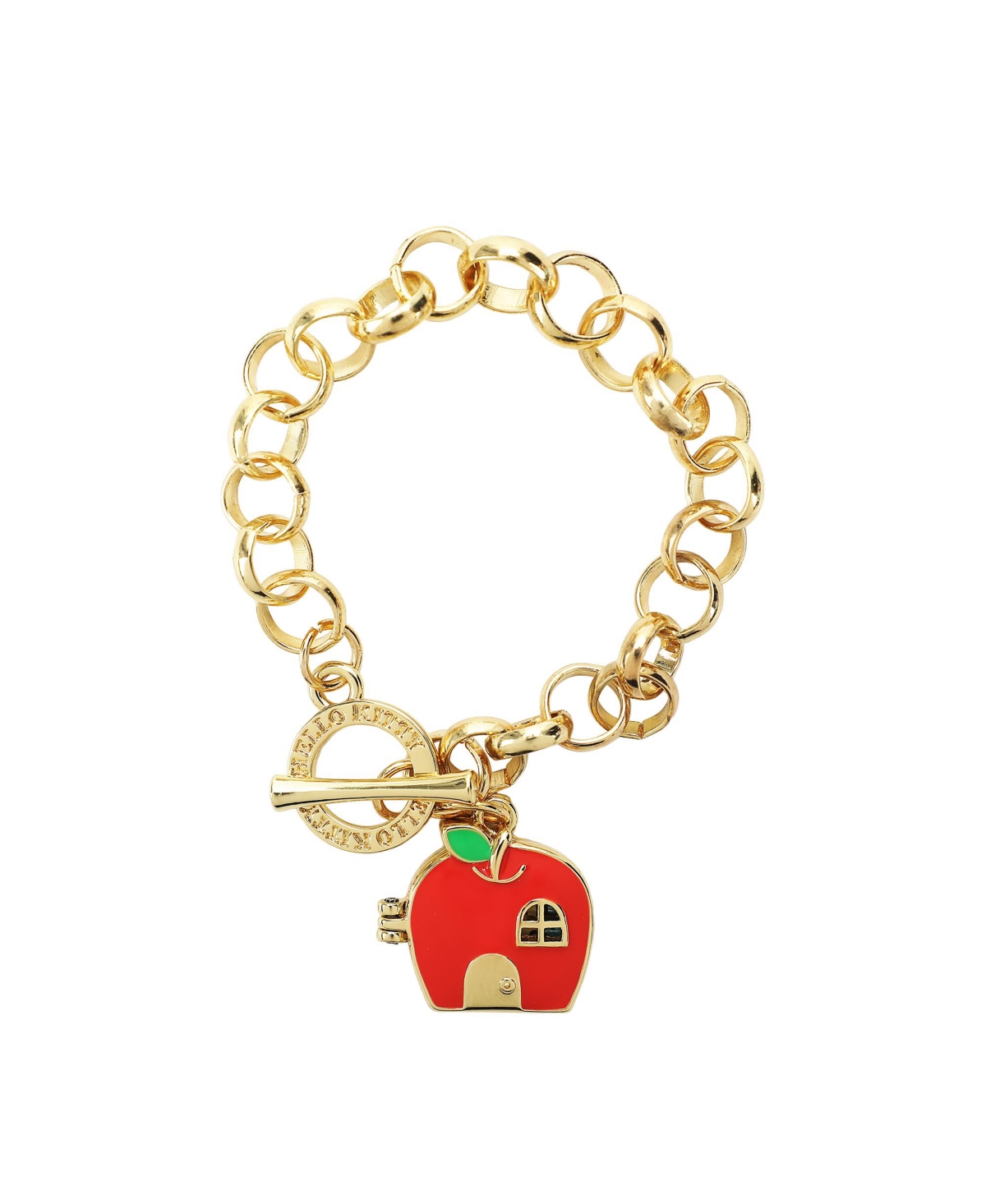 Apple House Gold Locket Bracelet - Hello kitty apple house