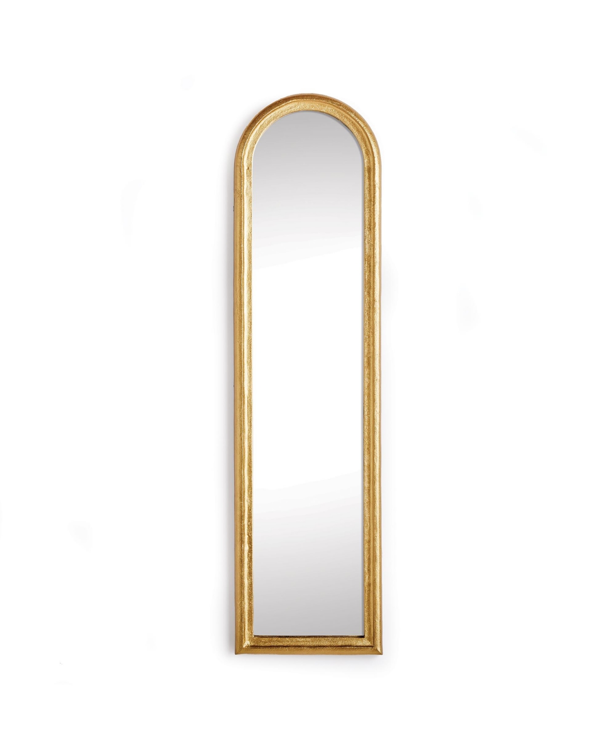 13"W x 1.5"D x 50"H Alexander Gold Framed Arched Full Length Wall Mirror