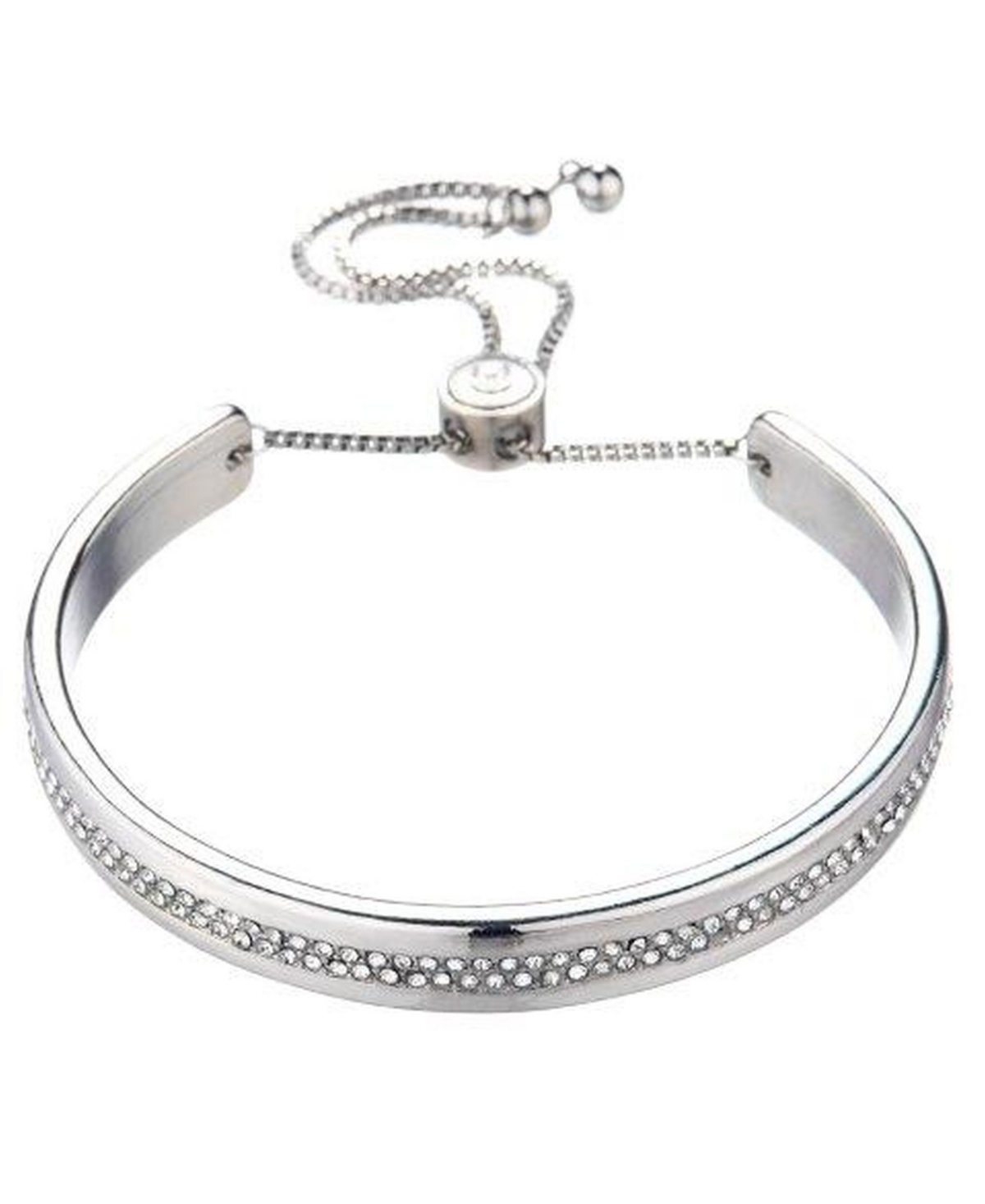 Bracelet with All Over Glass Accents - Silver