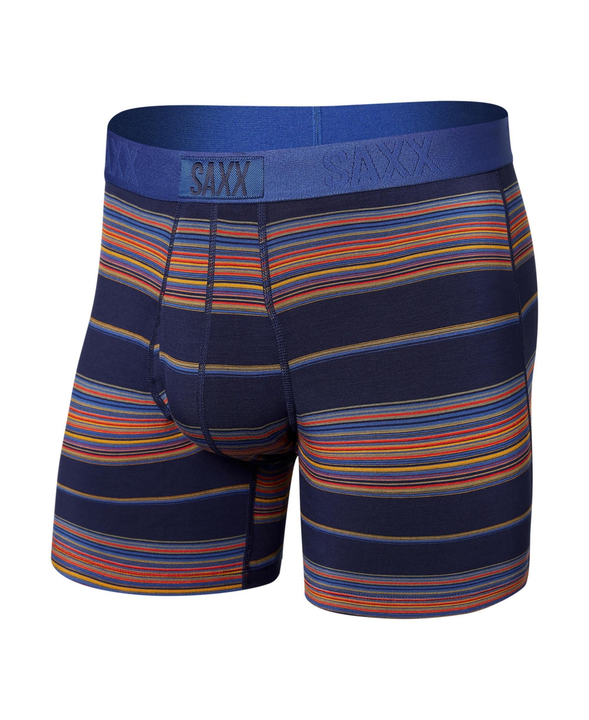 Saxx Men's Ultra Super Soft Relaxed-fit Moisture-wicking Printed Boxer Briefs In Horizon Stripe