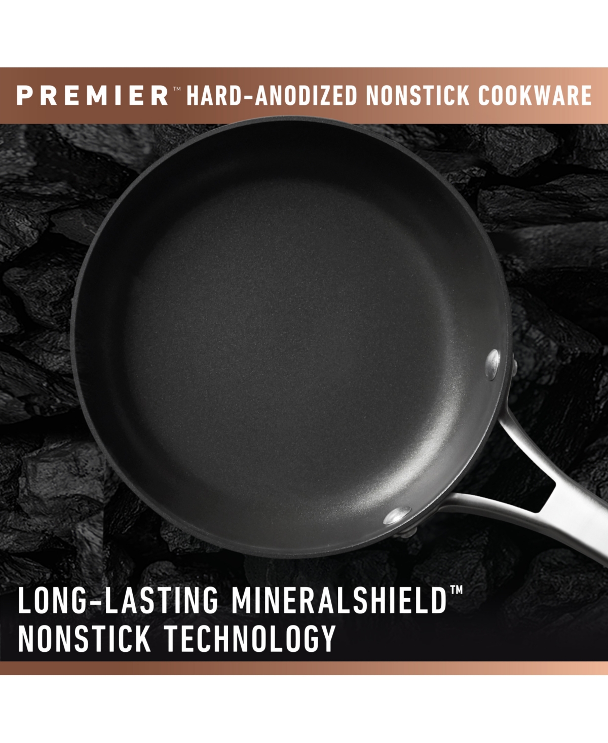 Calphalon Premier Hard-anodized Nonstick 16in Roasting Pan With Rack In Black,stainless Steel
