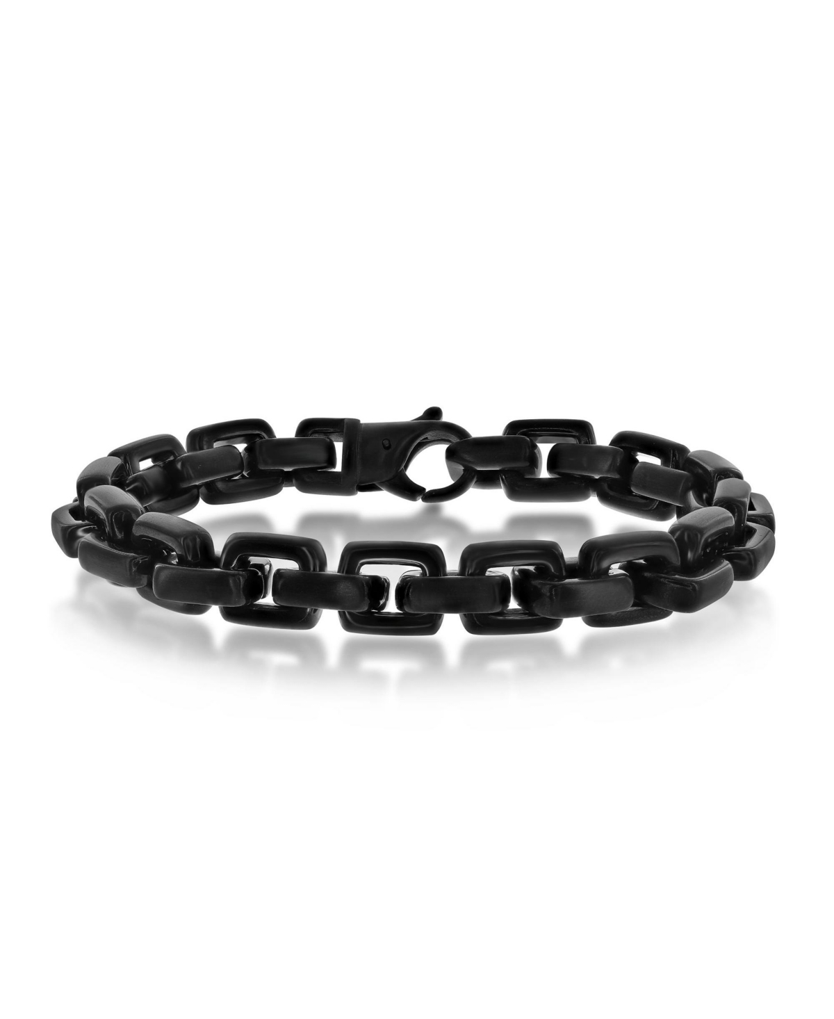 Stainless Steel Anchor Link Bracelet - Black