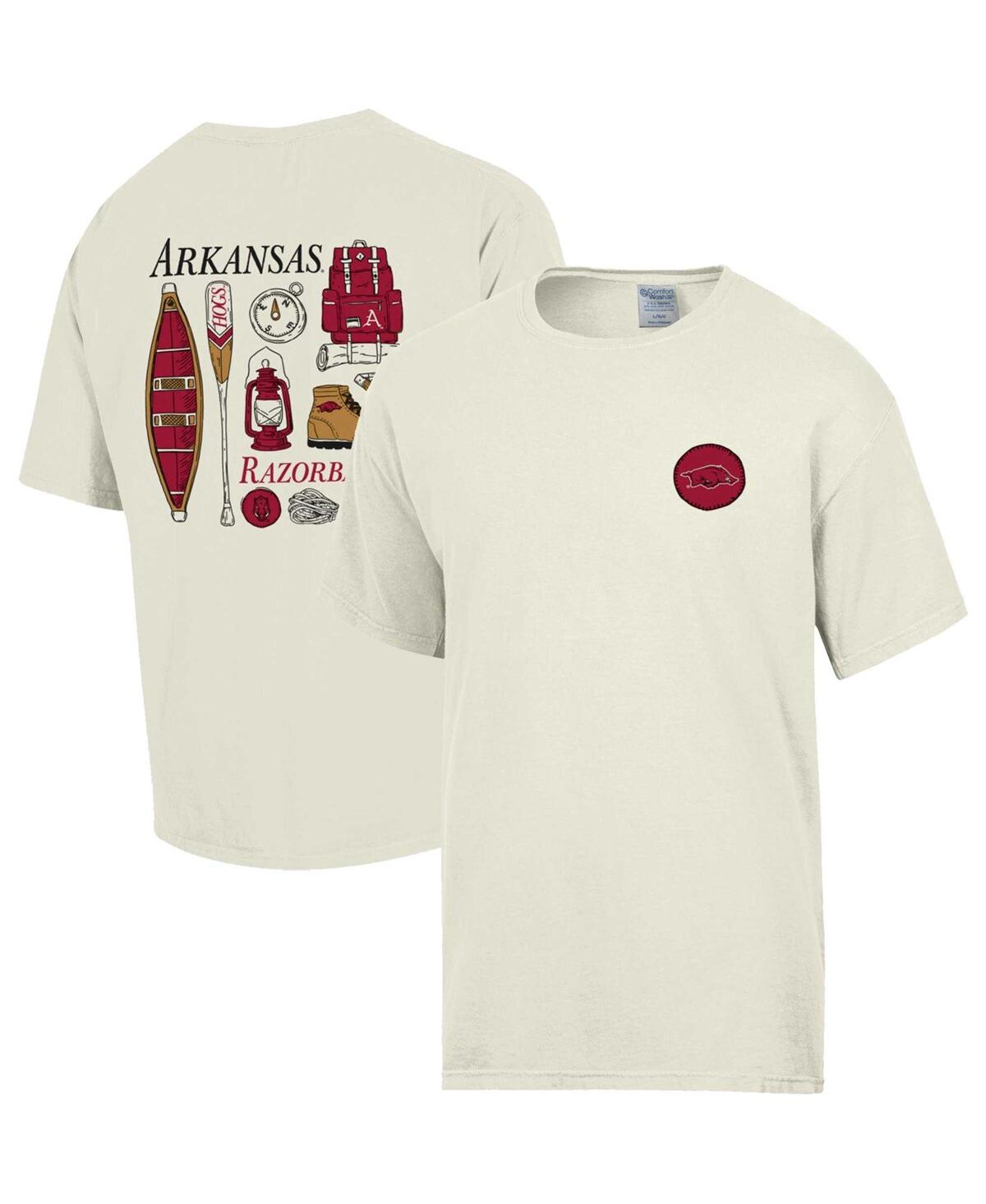 Men's Comfortwash Cream Arkansas Razorbacks Camping Trip T-shirt - Cream