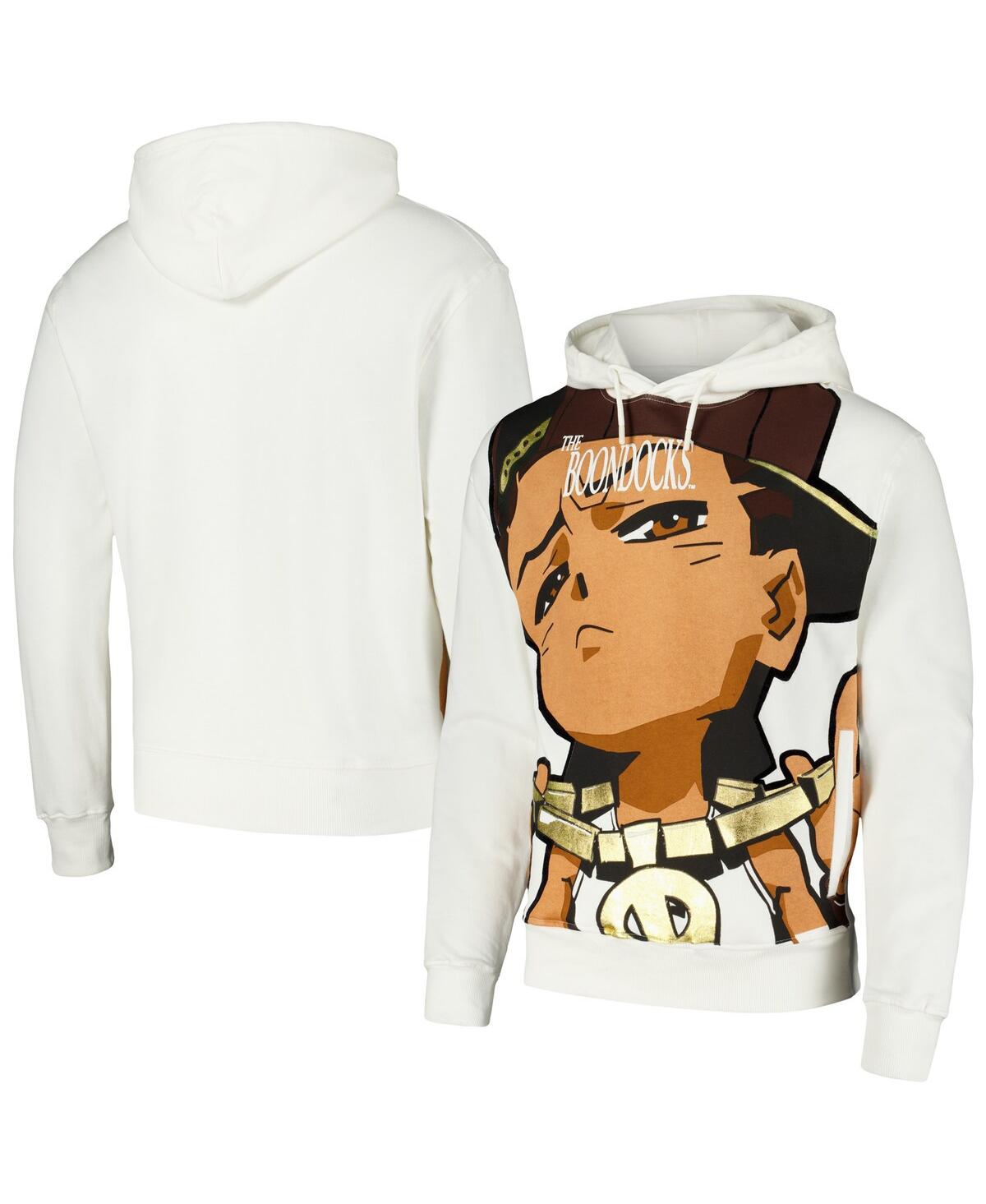 Men's Cream The Boondocks Riley Chain Pullover Hoodie - Cream