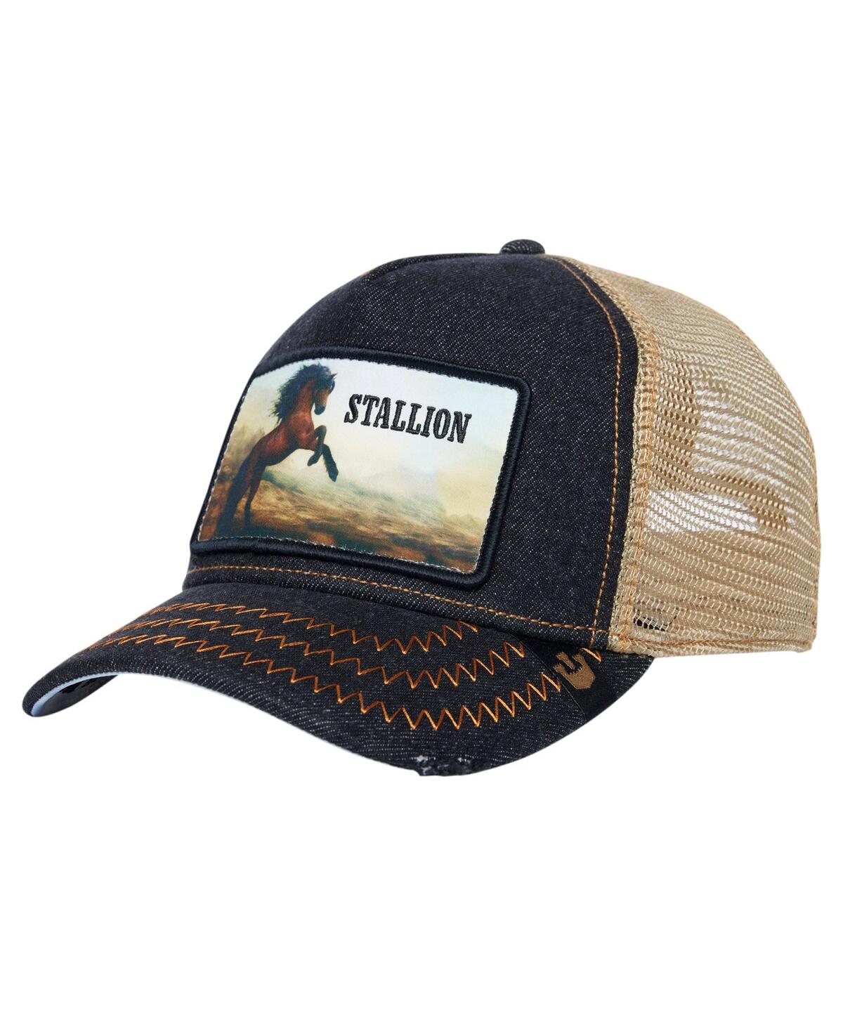 GOORIN BROS MEN'S CHARCOAL RODEO STALLION TRUCKER ADJUSTABLE HAT 