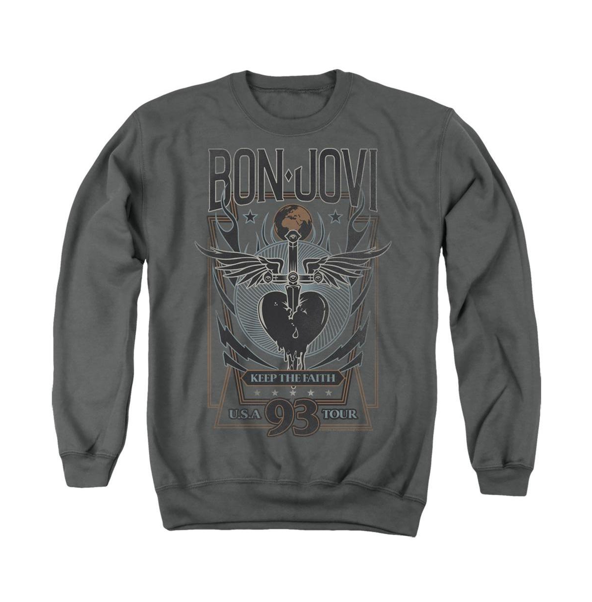 Mens Keep The Faith Adult Crewneck Sweatshirt - Charcoal