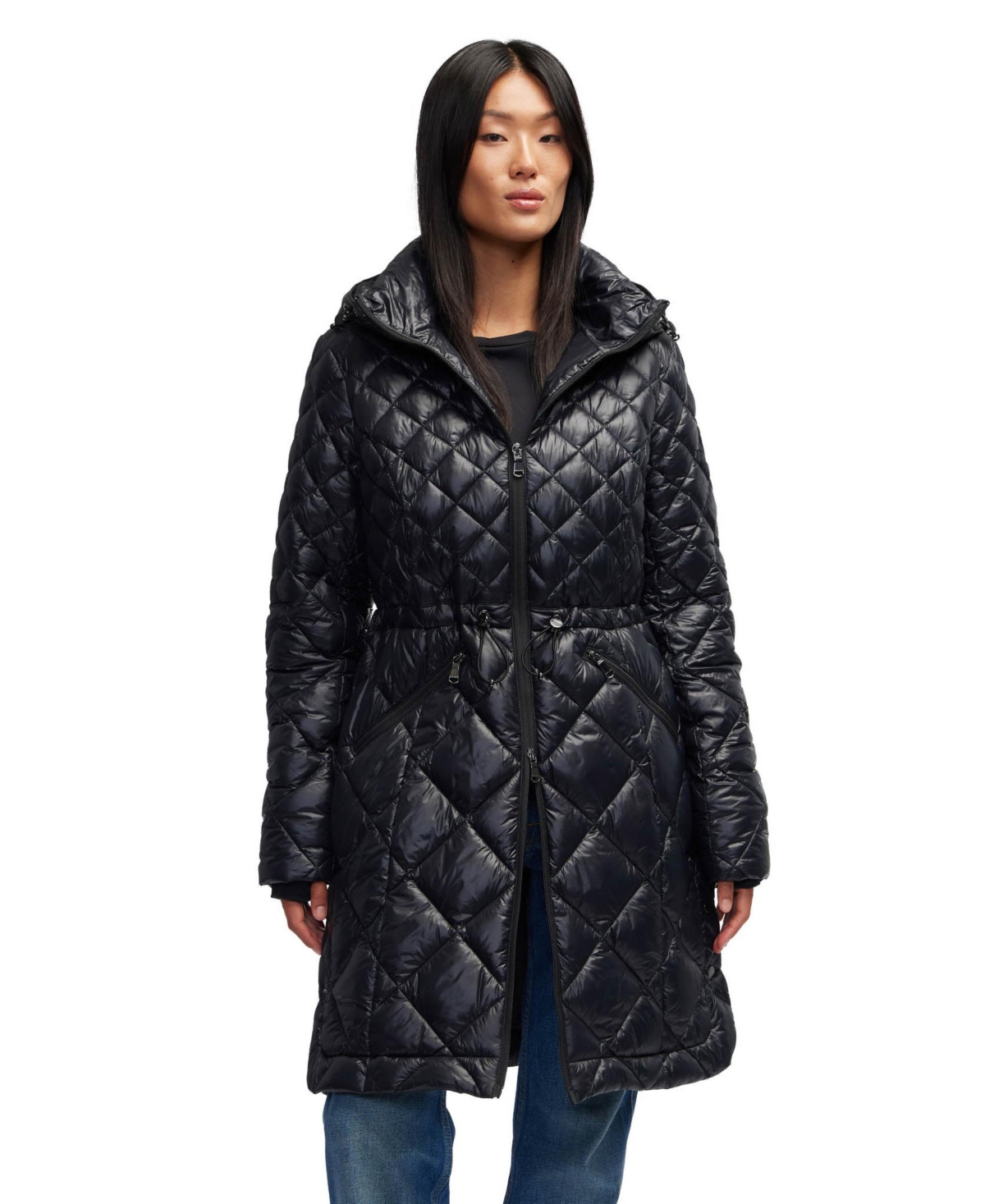Women's Halona Lightweight Diamond Quilt Packable Puffer - Navy