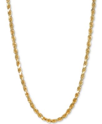 Forza Rope Chain Necklace Collection 3 1 5mm In 14k Gold