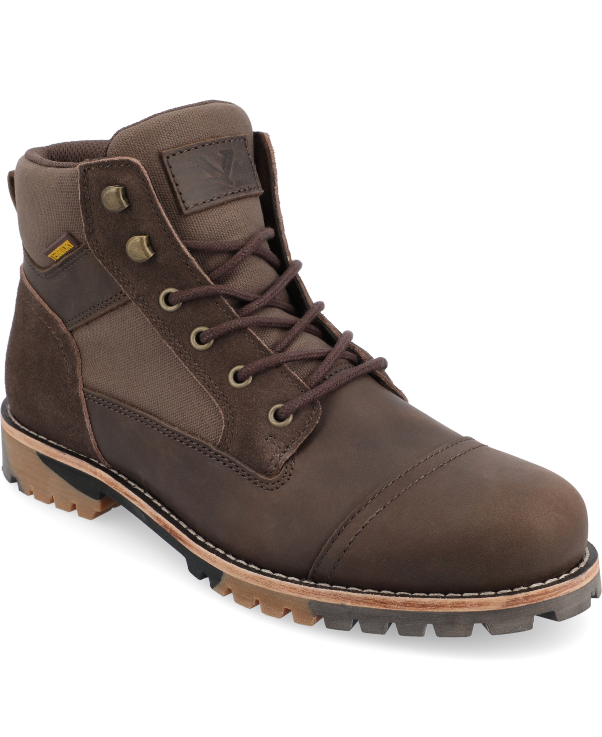 Men's Brute Tru Comfort Foam Cap Toe Lace-up Ankle Boots - Brown