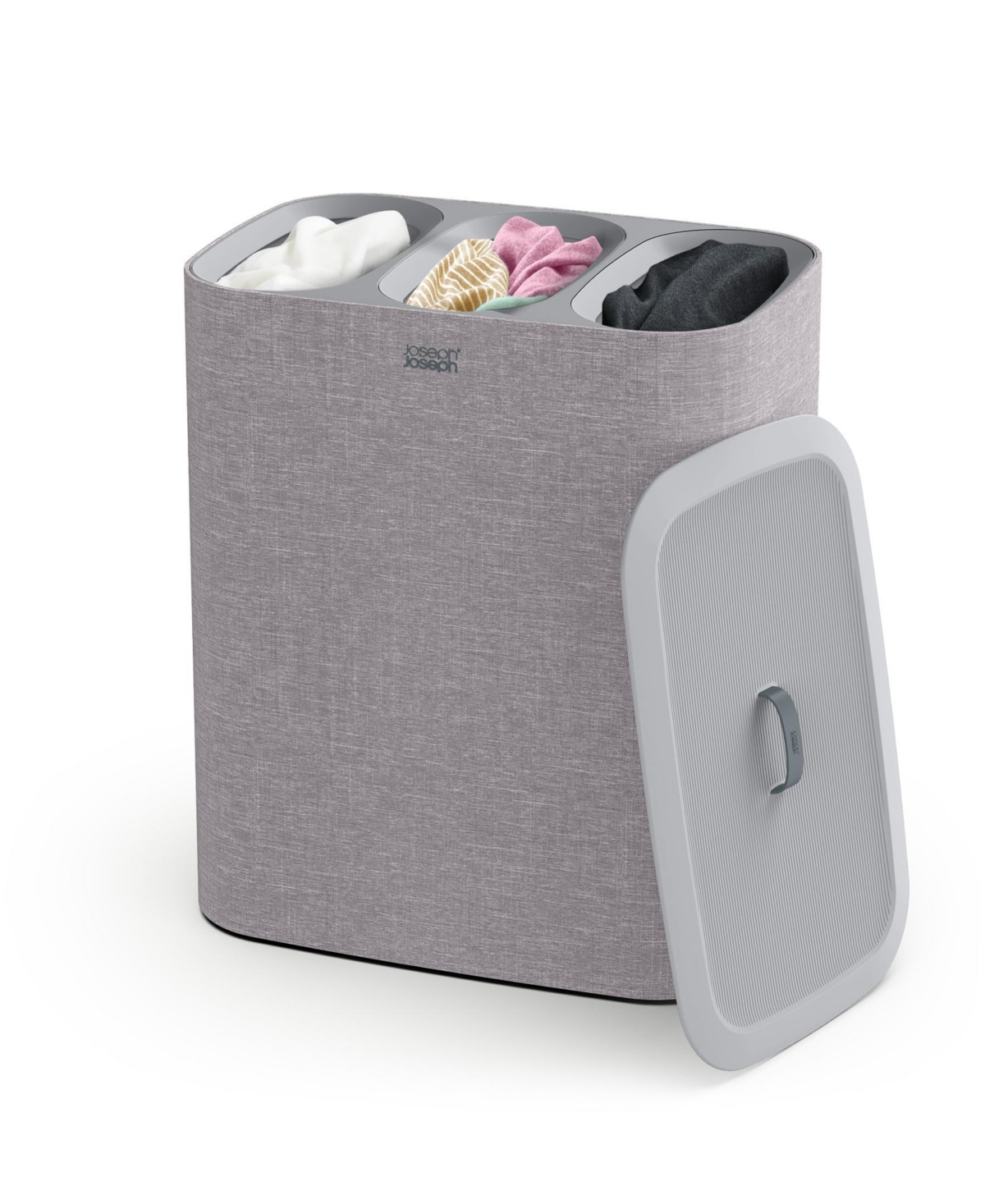 Tota Trio 90-Litre Easy-Empty Laundry Separation Basket - Gray