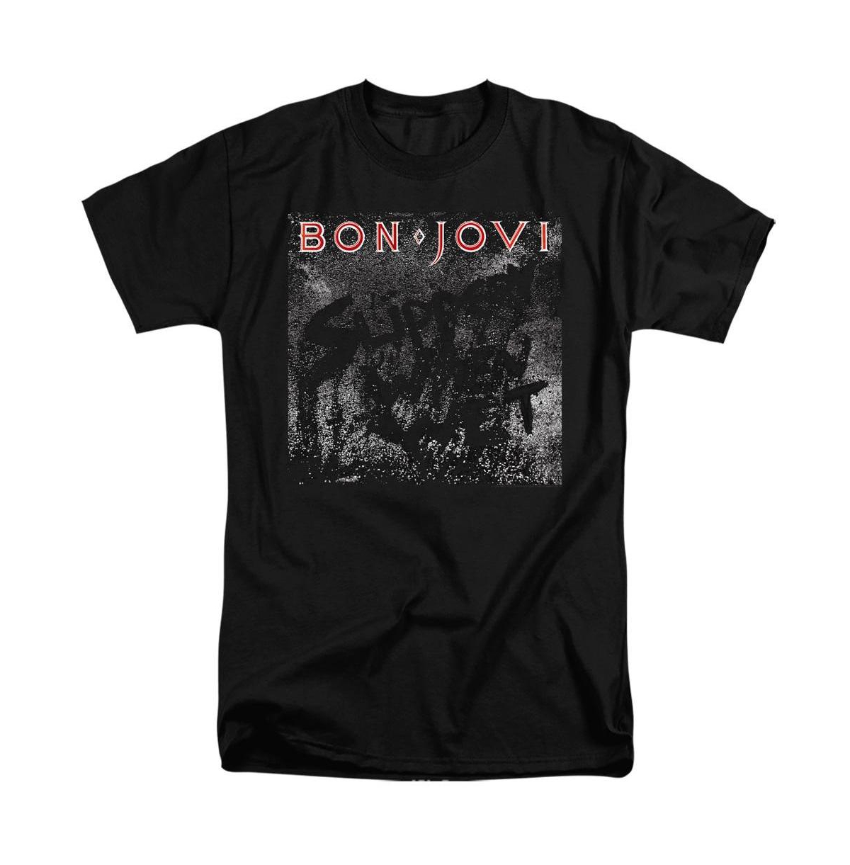 Men's Slippery Cover Short Sleeve Adult Tee / T-Shirt - Black