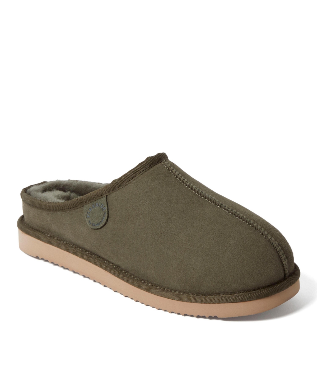Men's Fireside By Grafton Genuine Shearling Clog Slipper - Green