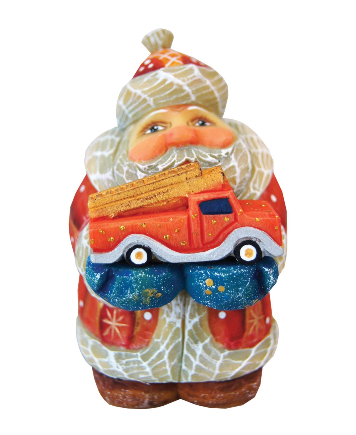 Mini Firefighter Santa Figurine - Multi