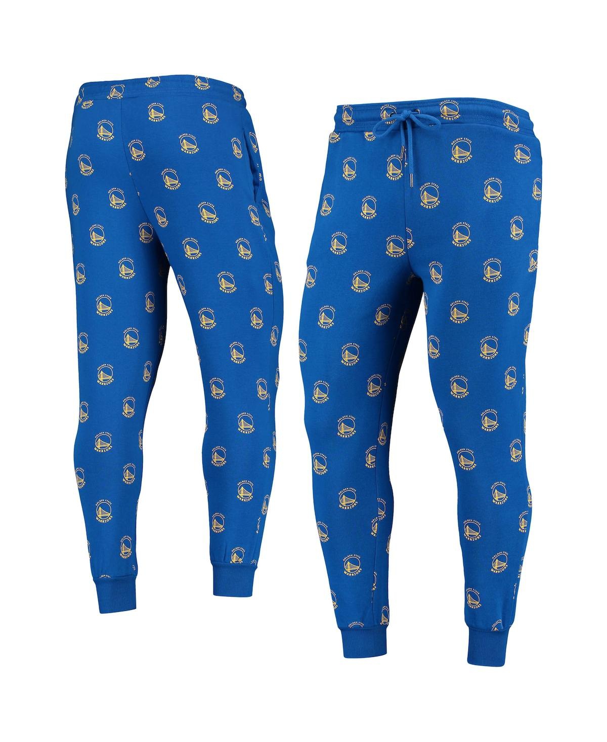 The Wild Collective Men's  Royal Golden State Warriors Allover Logo Jogger Pants In Royal