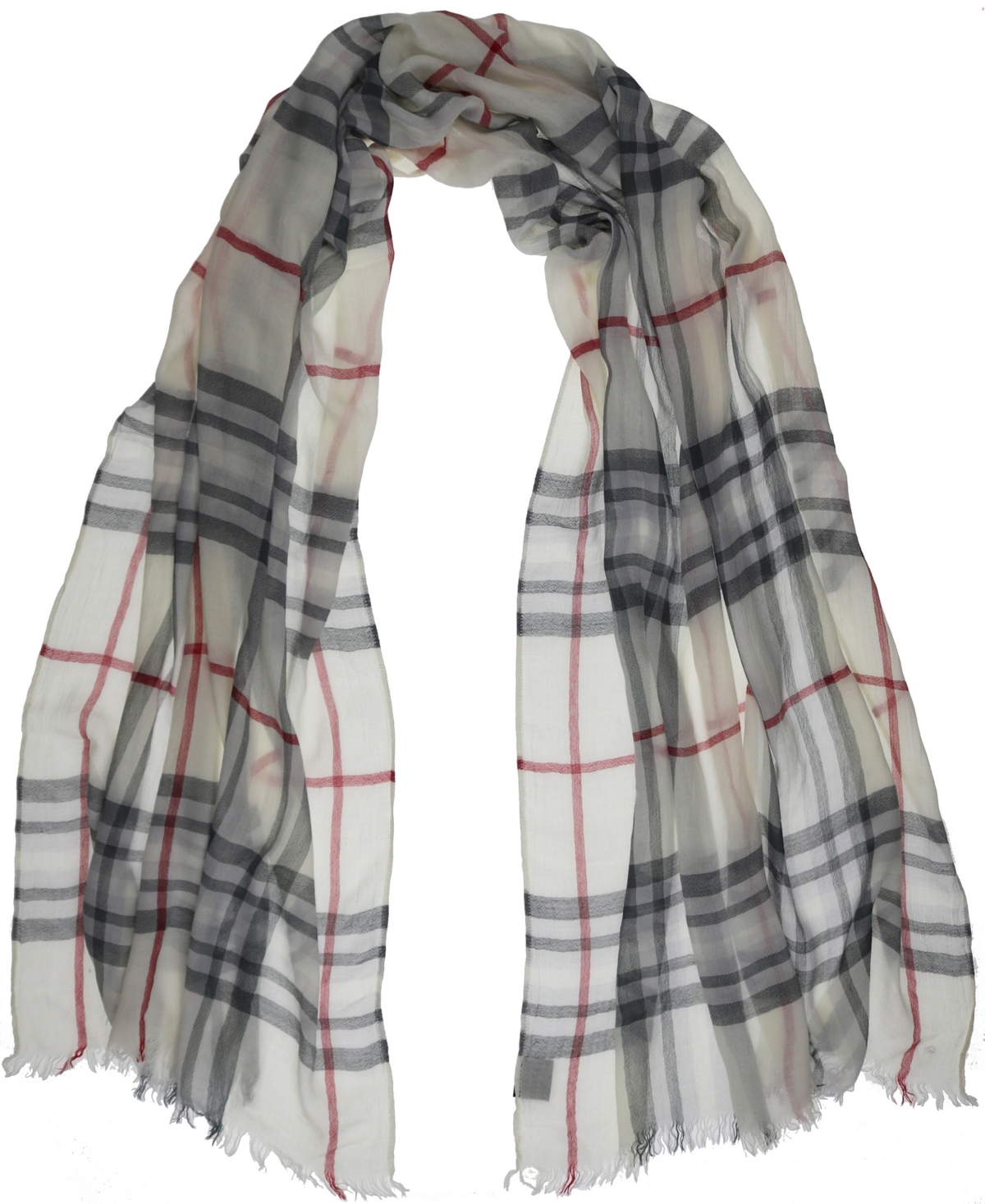 Women's Signature Plaid Lightweight Evening Wrap - Black