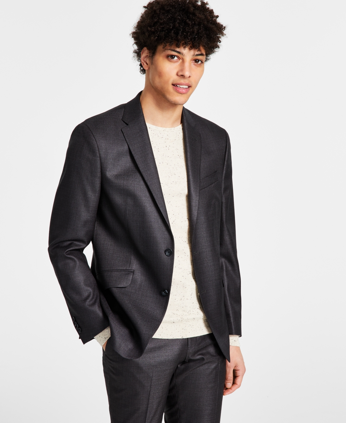Men's Techni-Cole Suit Separate Slim-Fit Suit Jacket - Blue