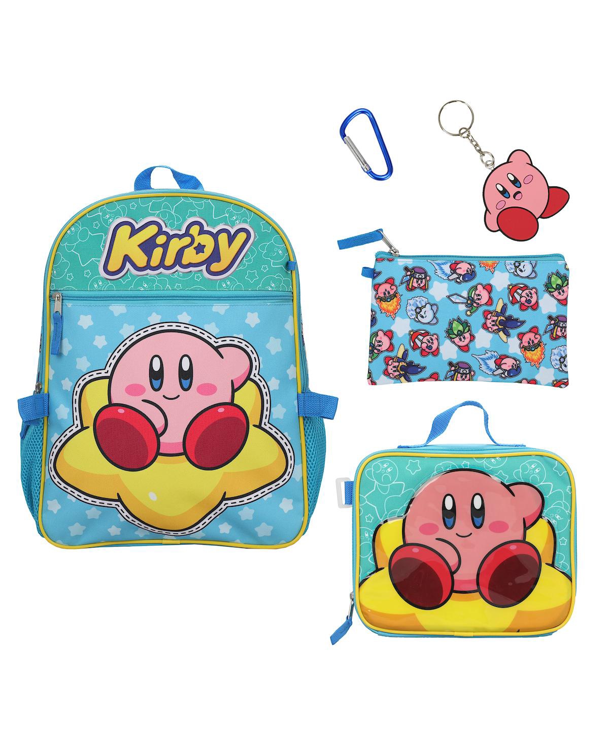 5-Piece Set: 16&#x22; Backpack, Lunchbox, Utility Case, Rubber Keychain, and Carabiner - Multicolored