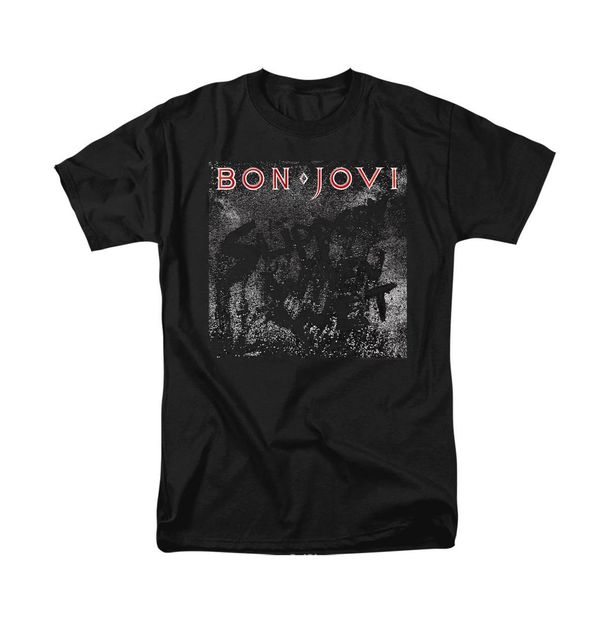 Mens Slippery Cover Short Sleeve Adult Tee / T-Shirt - Black