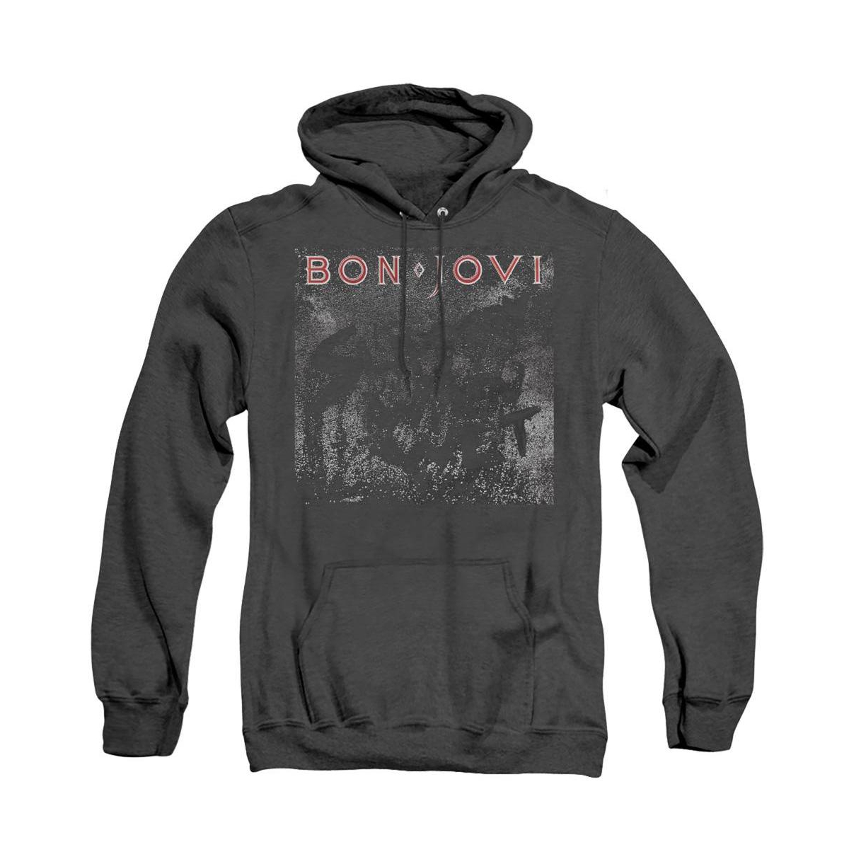 Mens Slippery Cover Adult Heather Hoodie - Black