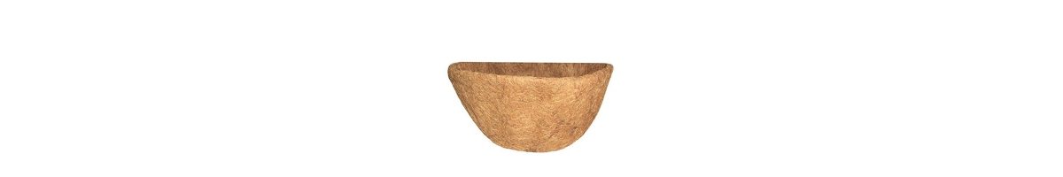 Source Half Round Wall Basket Coco Liner, 16 inches - Brown