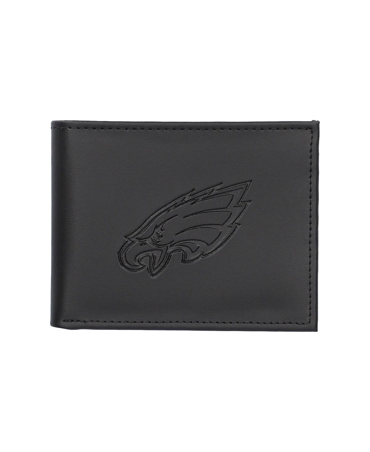 Men's Black Philadelphia Eagles Hybrid Bi-Fold Wallet - Black