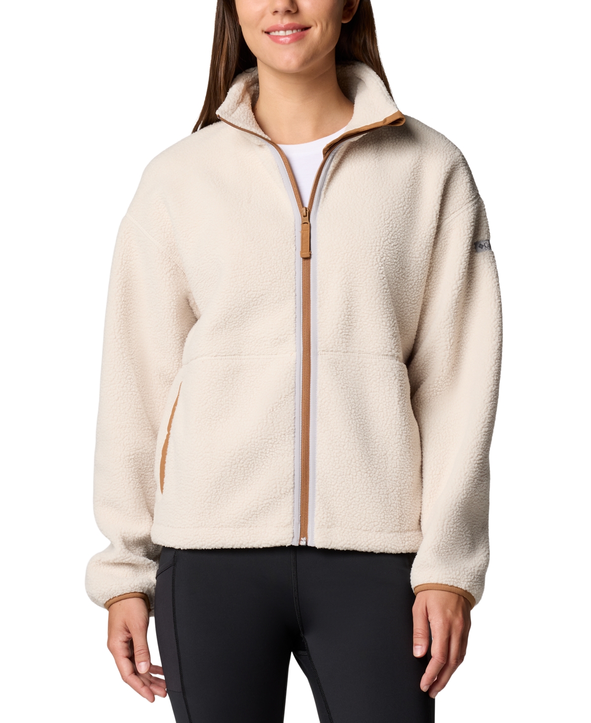 Women's Kenton Full-Zip Fleece Jacket - Dark Stone, Camel Brown