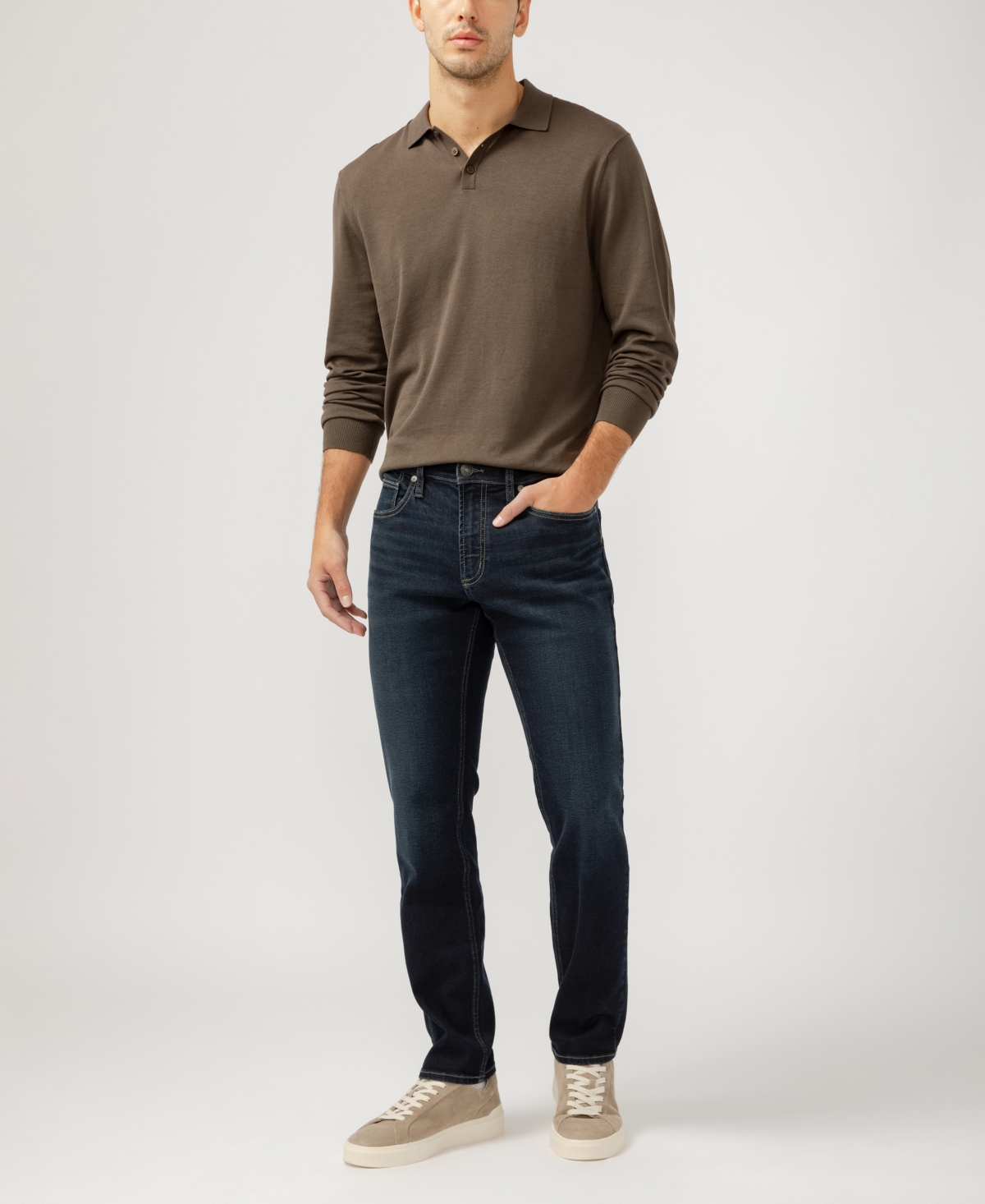 SILVER JEANS CO. MEN'S KONRAD SLIM FIT SLIM LEG JEANS 