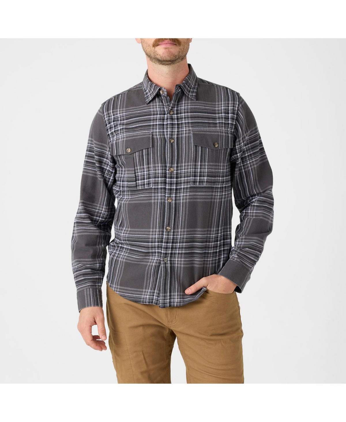 Men's Noda Flannel Shirt - Black