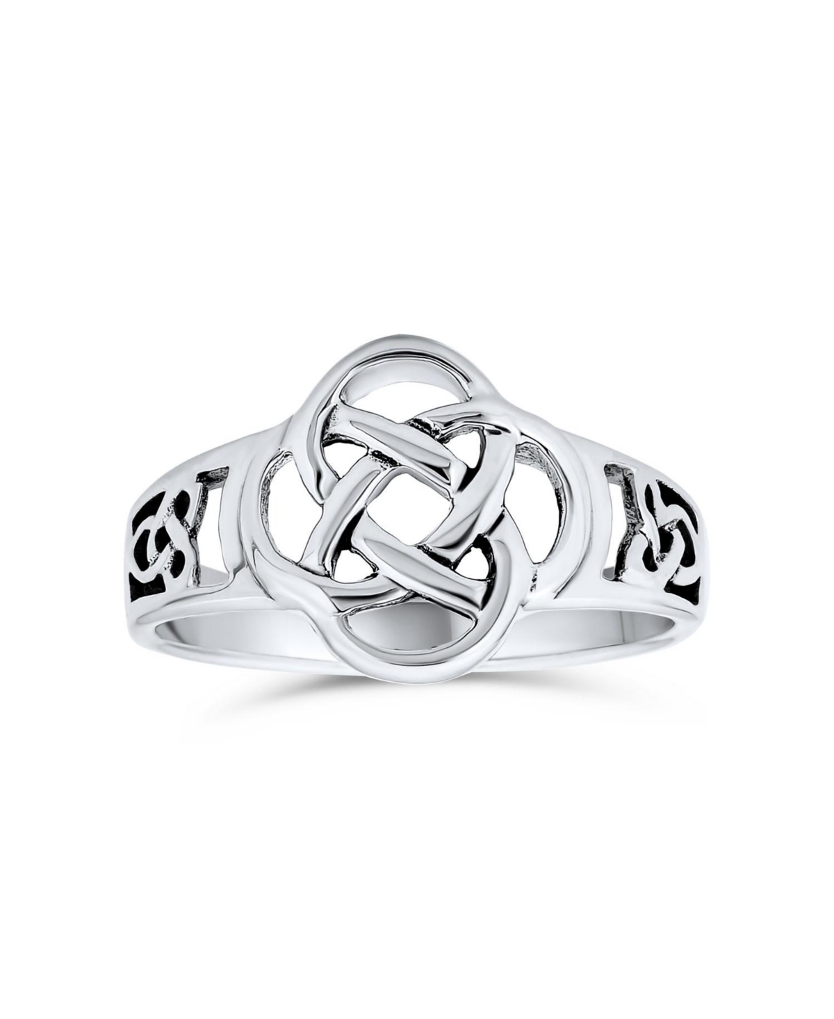 Best Friends Bff Love Knot Celtic Infinity Band Silver Ring Sterling - Silver c