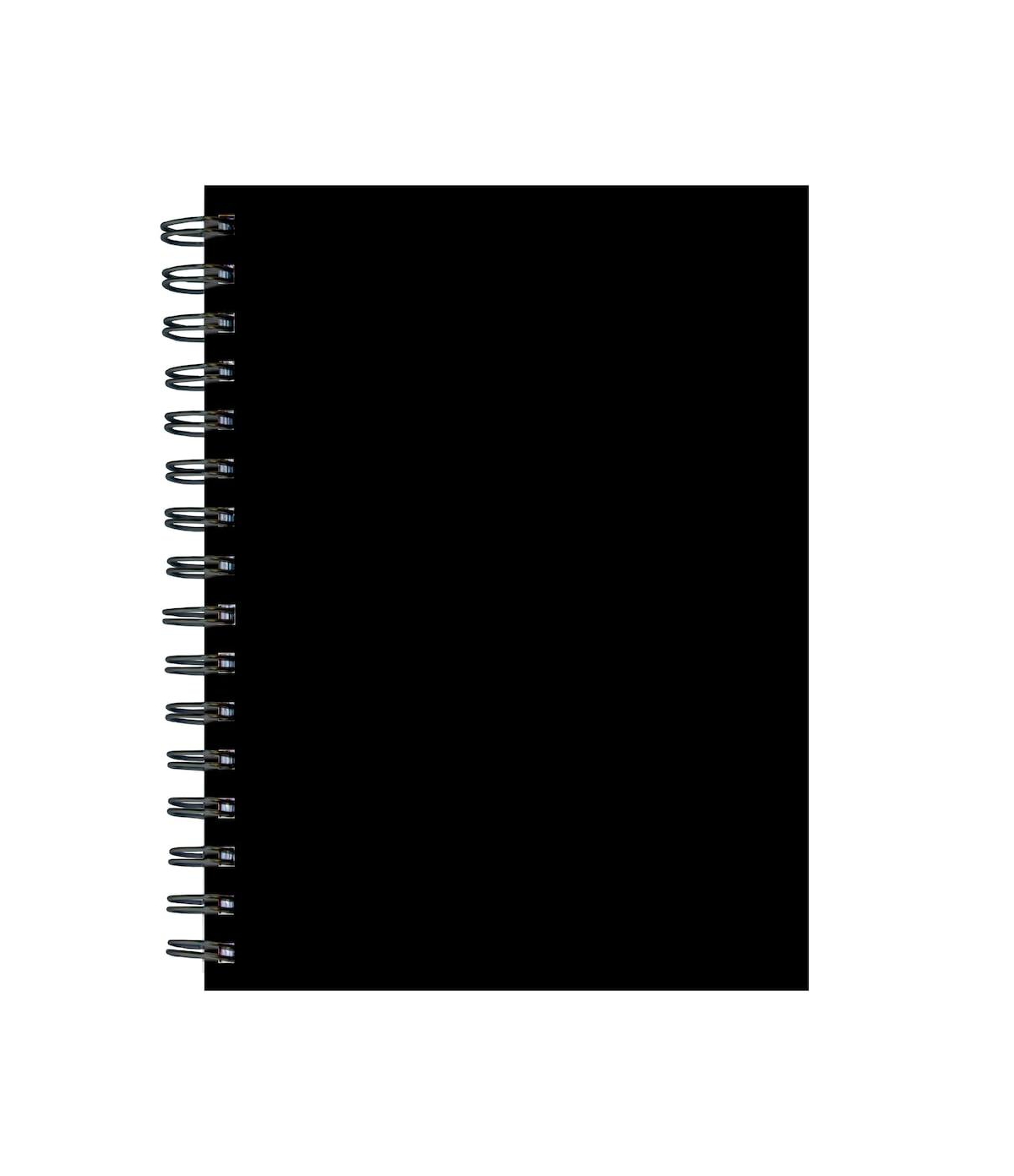 Business Black 7.5"x9" Spiral Lined Journal - Multicolor