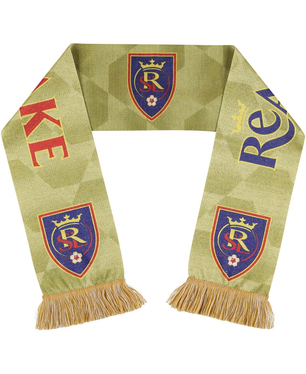 Ruffneck Scarves Men's And Women's Real Salt Lake Jersey Hook Reversible Scarf In Gold