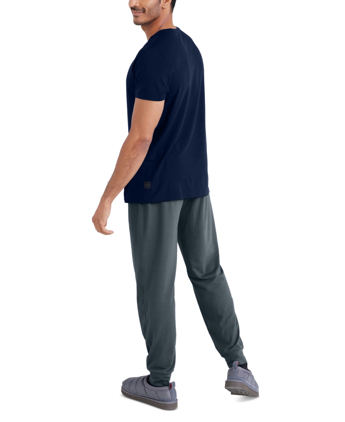 Saxx Men's Snooze Relaxed-fit Heathered Sleep T-shirt In Maritime