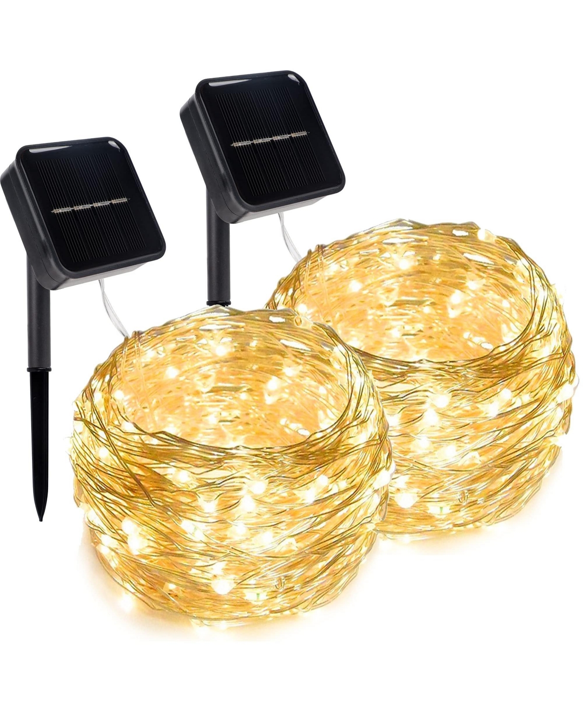 120 Led Outdoor Solar String Lights 8 Modes Decorative Fairy Lights 2-Pack - 39.4 Ft - Red