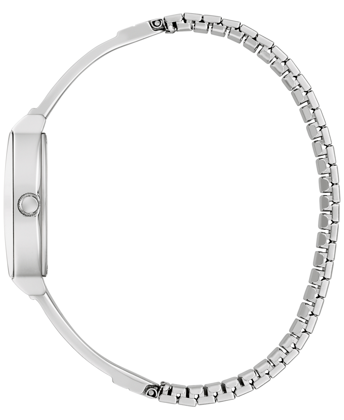 Caravelle Women's Crystal Accent Stainless Steel Expansion Bracelet Watch 22mm In Silver-tone