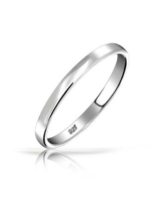 Minimalist Simple .925 Sterling Silver Couples Eternity Band Ring Or Thumb Ring 3mm