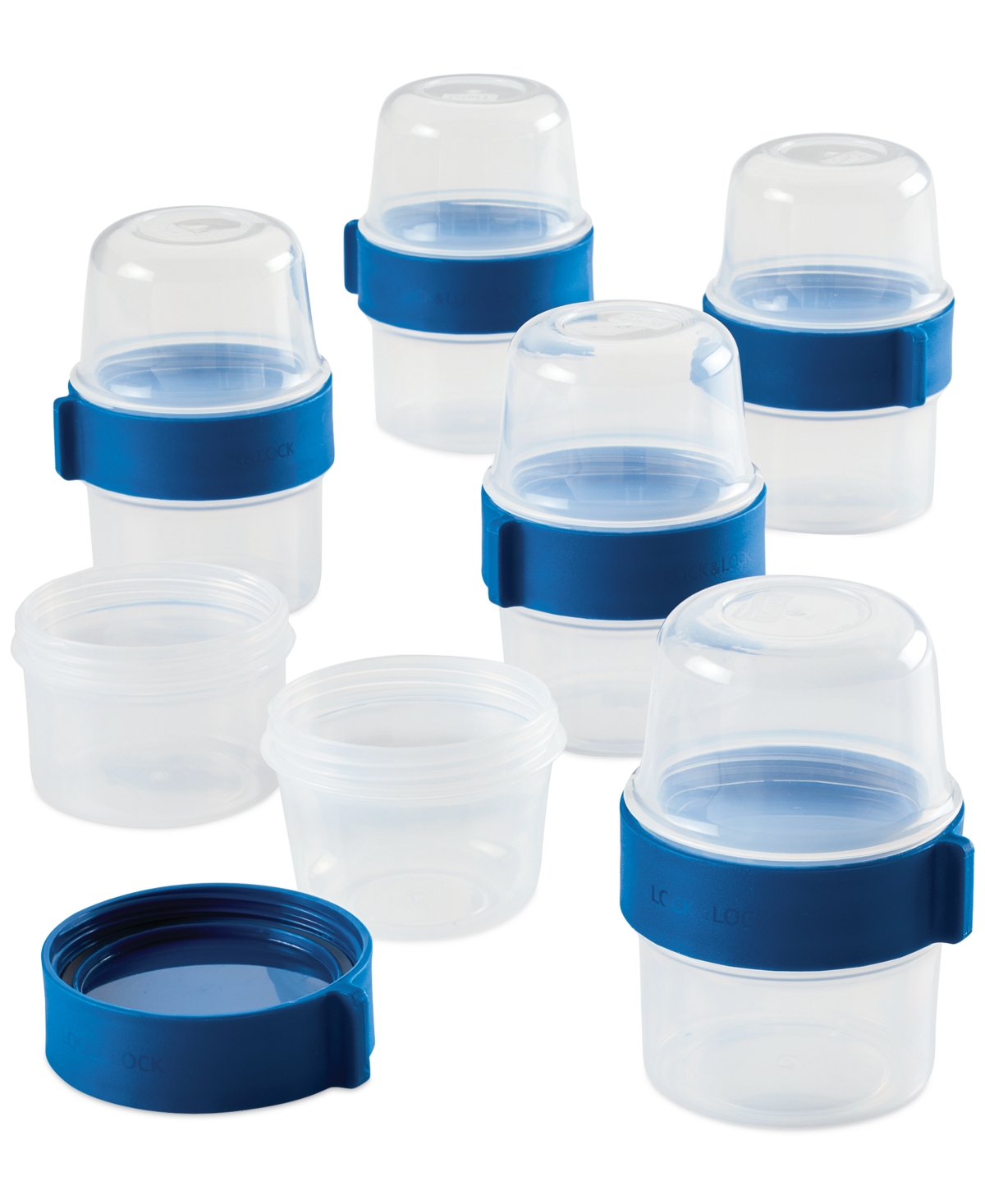 Lock N Lock Easy Essentials Twist Two Way Food Storage Container Set, 12-piece, Clear
