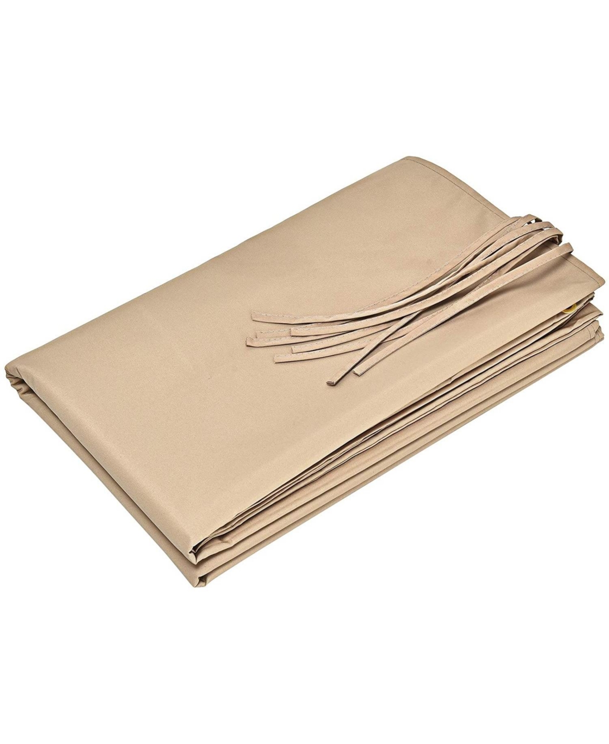 Outdoor Canopy Shade Cover with Copper Grommets & 4 Straps - Beige/khaki
