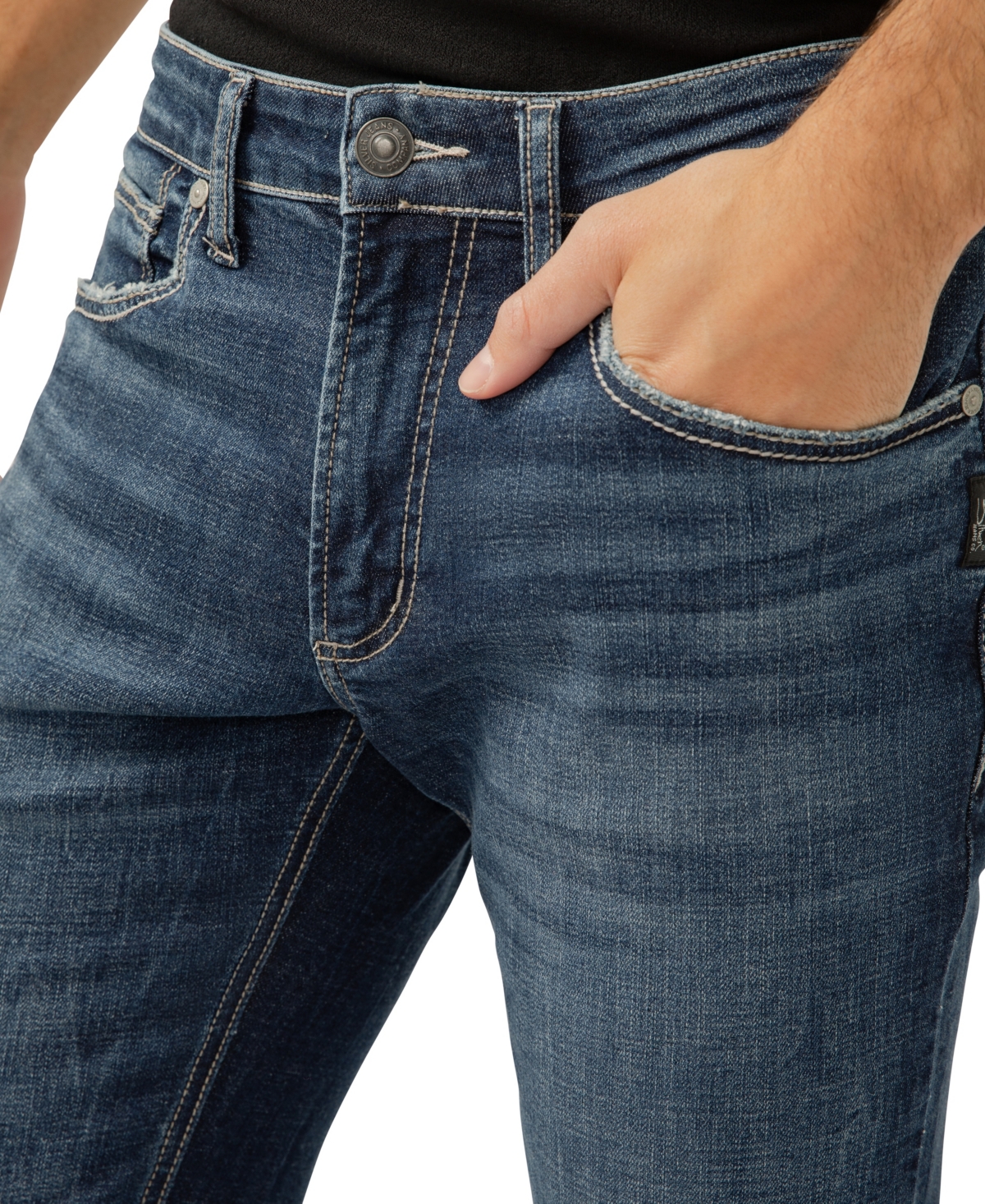 SILVER JEANS CO. MEN'S ALLAN SLIM FIT STRAIGHT LEG JEANS 