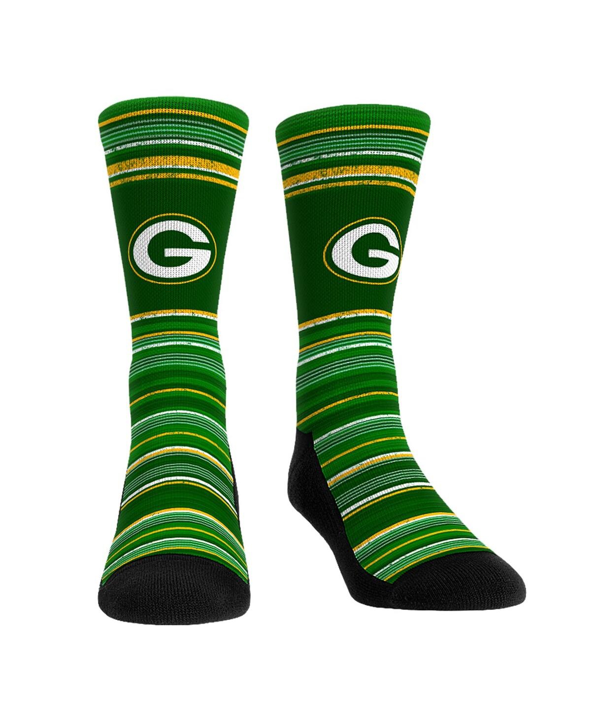 Rock 'em Men's Green Bay Packers Primary Crew Socks Boxer Briefs Combo Pack In No Color