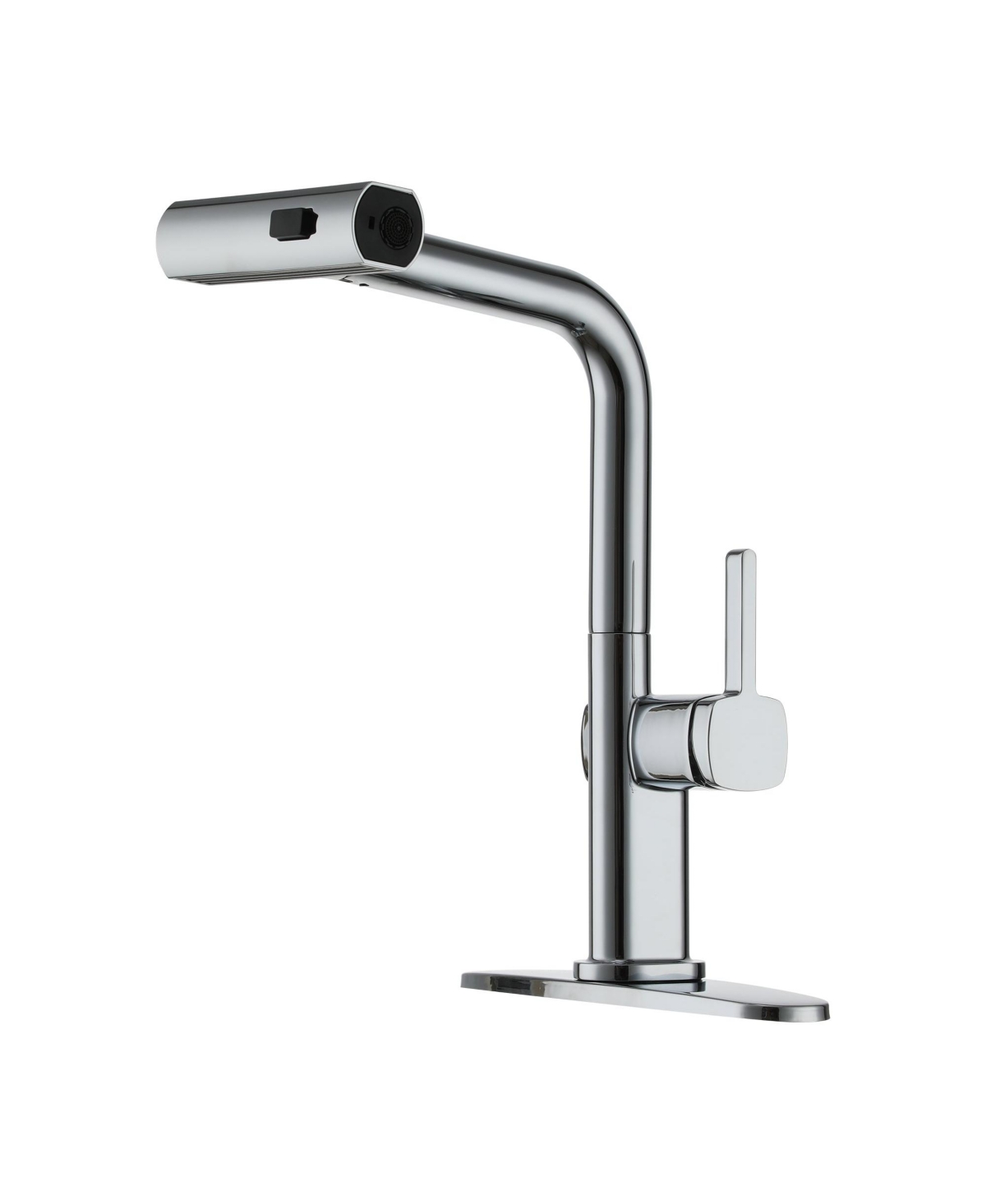 Single Handle Kitchen Faucet with Pull Down Sprayer 3-Function Sink Faucet, 360&#xB0; Swivel in - Chrome