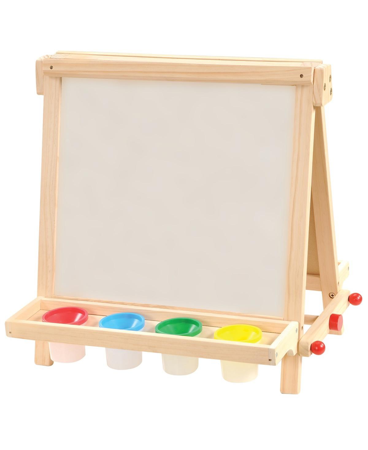 Kaplan Early Learning Wooden Tabletop Easel with Paint Pots - Multicolored