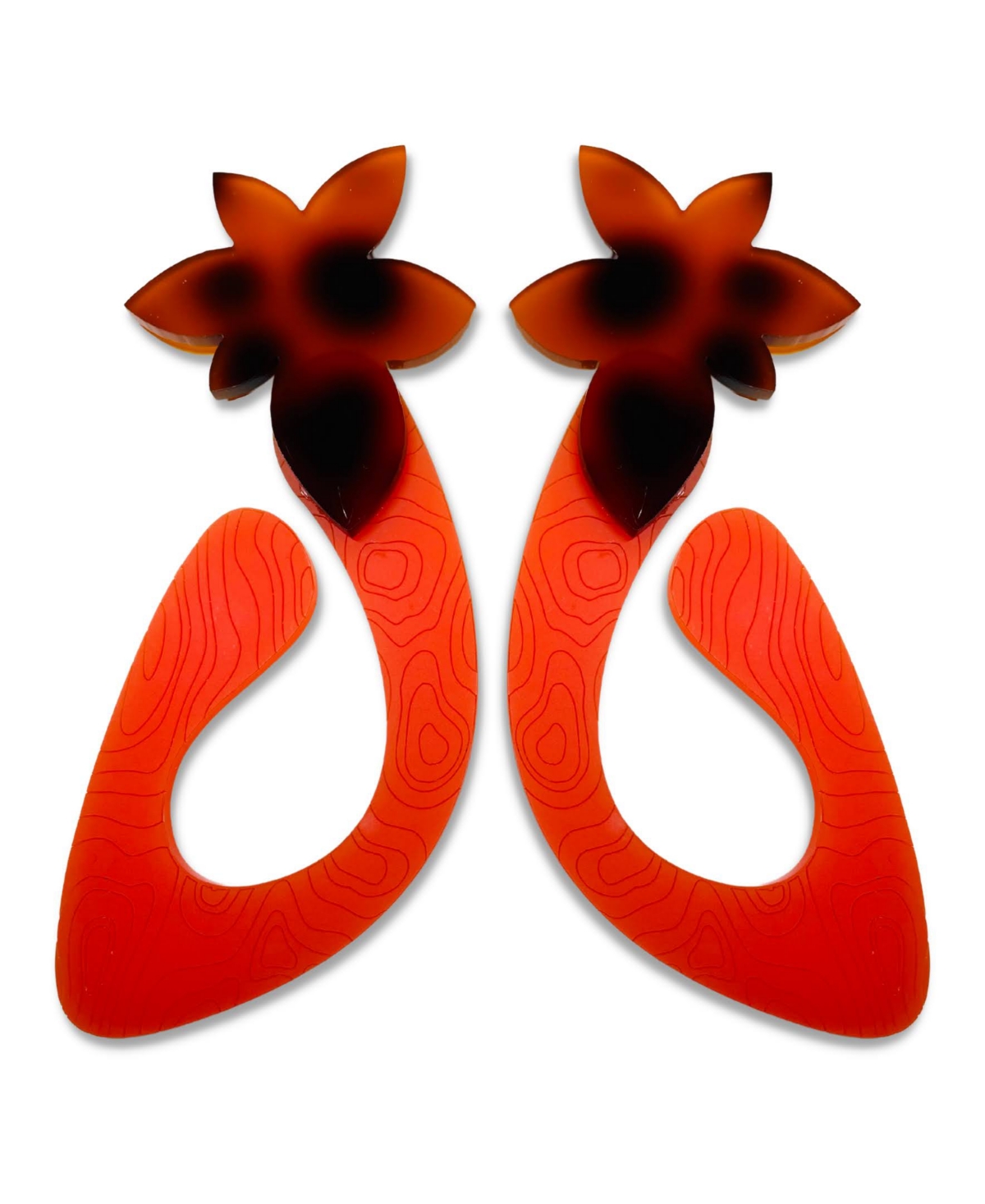 Ivy Drop Earrings - Olive Green